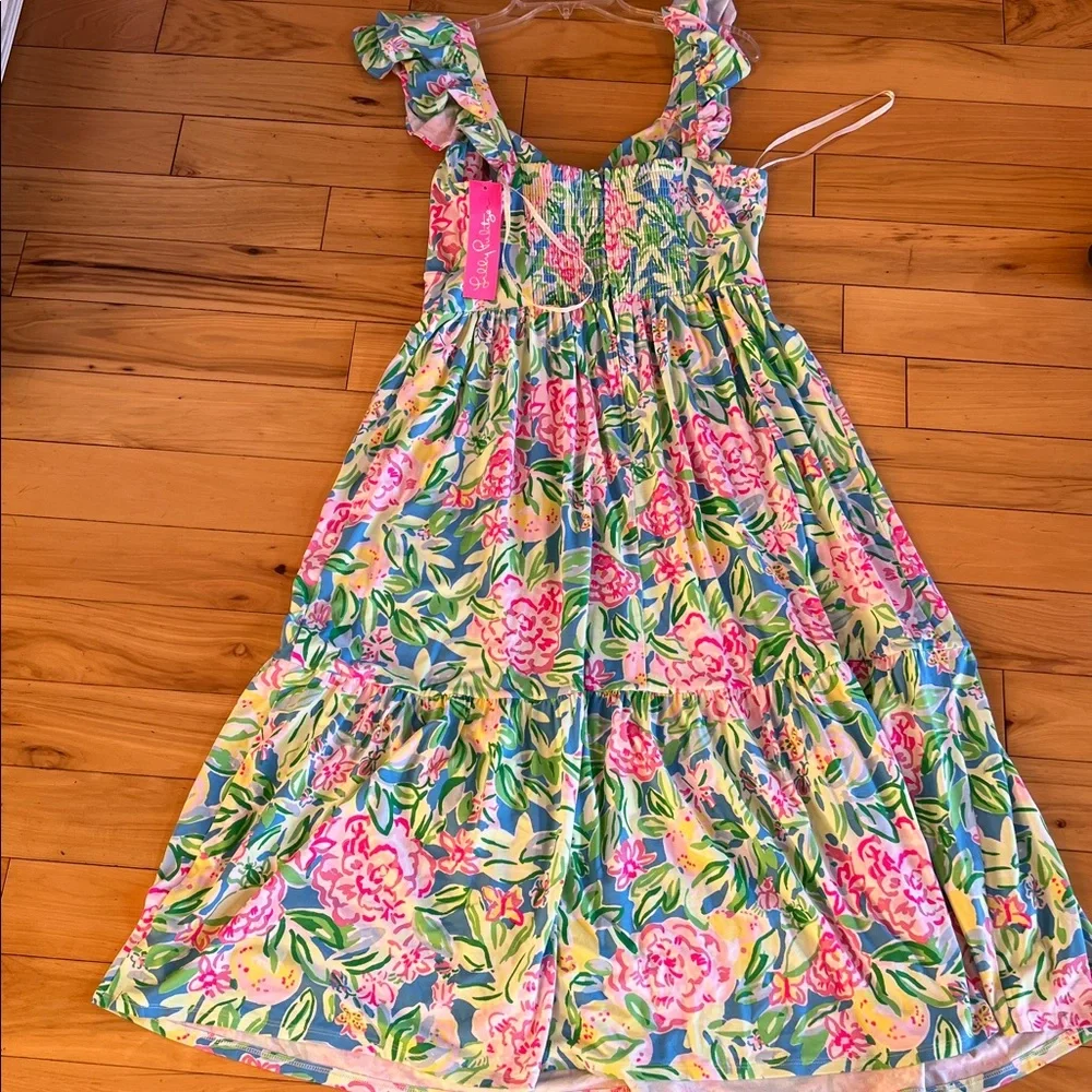 Lilly Pulitzer bayleigh flutter sleeve dress in grove garden - Picture 10 of 11